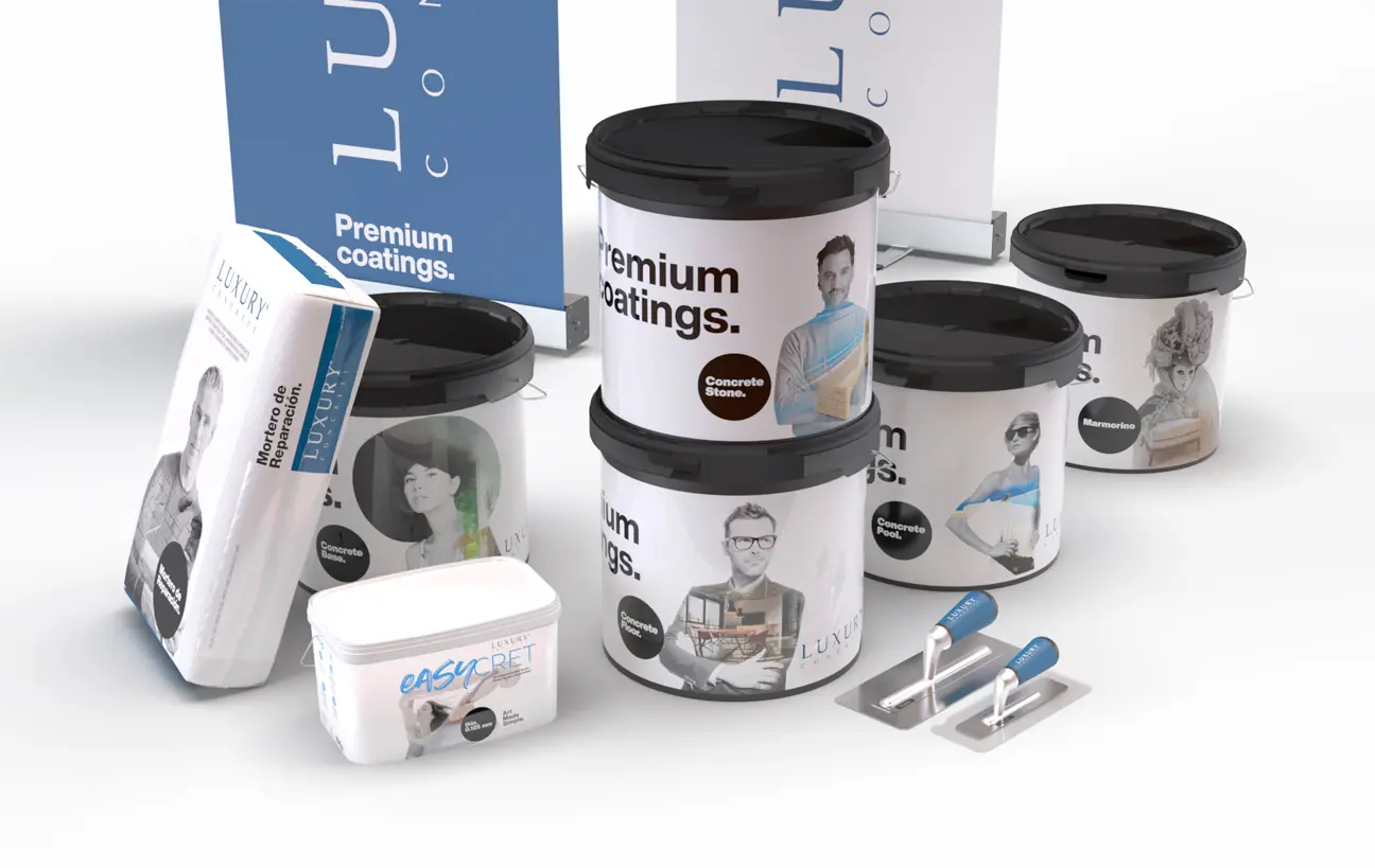 Packaging y comunicación Luxury Concrete